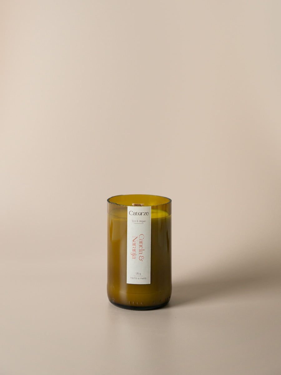 Canela & Naranja · 125g · Vela Artesanal de Cera de Soja