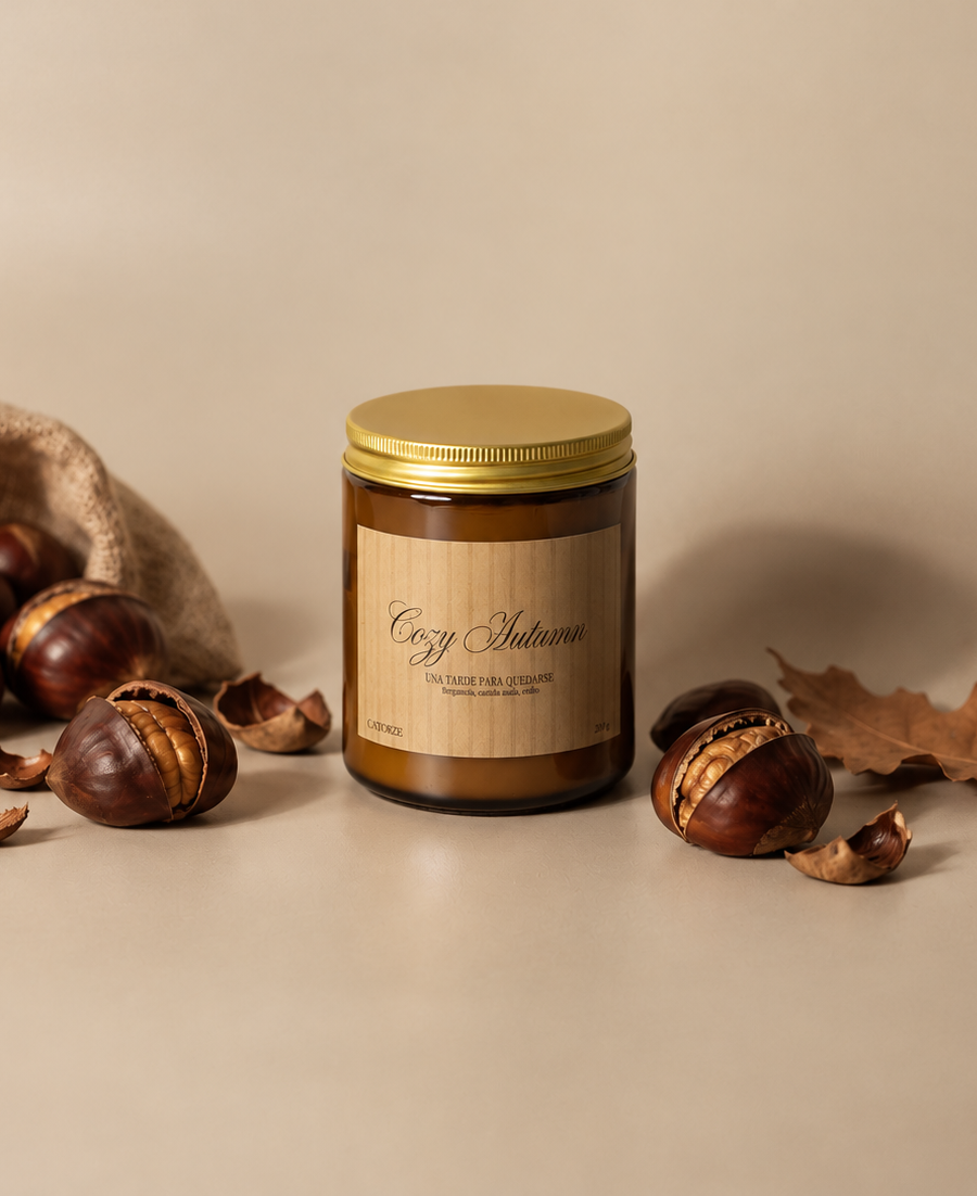 Cozy Autumn · Edición Especial de Otoño · 212g · Vela Artesanal de Cera de Soja
