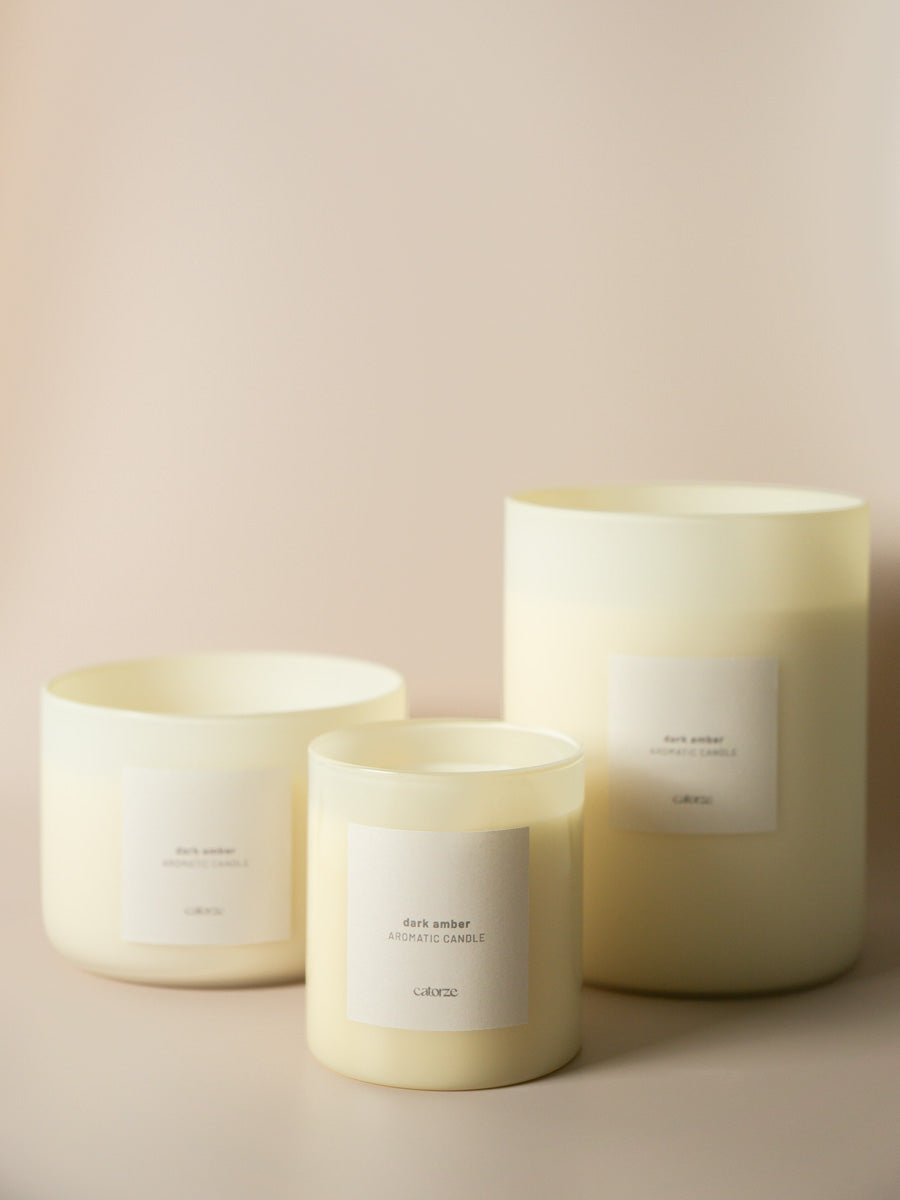 Dark Amber · Vela de soja 100% vegetal | Tres tamaños diferentes
