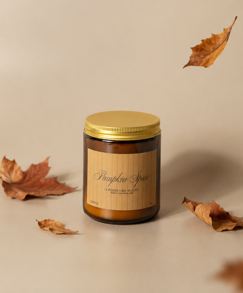Pumpkin Spice · Edición Especial de Otoño · 212g · Vela Artesanal de Cera de Soja