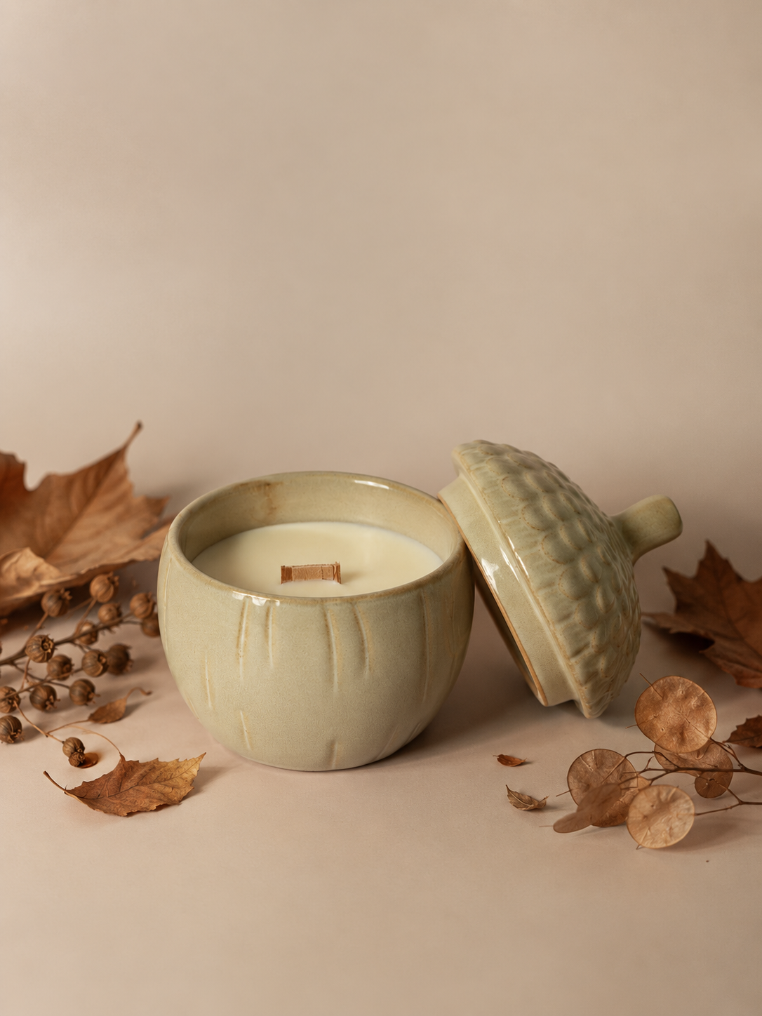 September Glow · Edición Especial de Otoño · 390g · Vela Artesanal de Cera de Soja