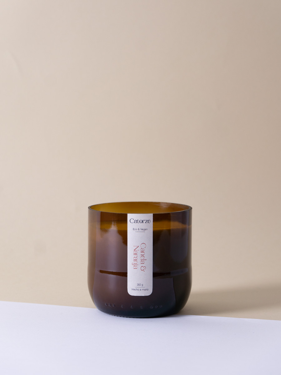 Canela & Naranja · 125 | 260g · Vela Artesanal de Cera de Soja - Imagen 2