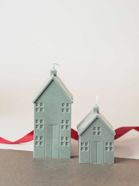 Vela Decorativa Navideña | Casas Cozy | Dos colores diferentes